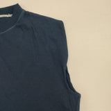 mizuiro-ind コットン ノースリーブ Ｔシャツ カットソー ネイビー レディース ミズイロインド【中古】6-0517S∞