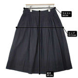 Lisette LA PETITE ROBE NOIRE シルクリネン ロングスカート ブラック レディース リゼッタ【中古】6-0608M∞