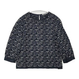 mina perhonen ribbon bird 刺繍 リネン 38 ys1046 ブラウス シャツ ブラック レディース ミナペルホネン【中古】6-0608M∞
