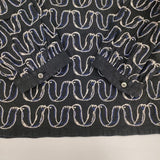 mina perhonen ribbon bird 刺繍 リネン 38 ys1046 ブラウス シャツ ブラック レディース ミナペルホネン【中古】6-0608M∞
