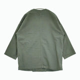 archi ORGANIC TWILL TAB JACKET 定価39600円 AS22-E1 ノーカラージャケット グリーン レディース アーキ【中古】6-0520M∞