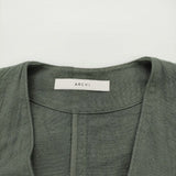 archi ORGANIC TWILL TAB JACKET 定価39600円 AS22-E1 ノーカラージャケット グリーン レディース アーキ【中古】6-0520M∞