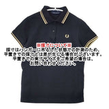FRED PERRY コットン 鹿の子織り UK10 半袖 ポロシャツ ブラック ベージュ レディース フレッドペリー【中古】6-0608S∞