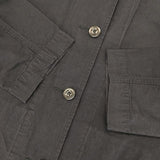 MHL. コットン 595-8210500 サイズ1 WASHED COTTON POPLIN ステンカラーコート 濃紺 ネイビー レディース エムエイチエル【中古】6-0708M∞