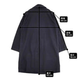 MHL. コットン 595-8210500 サイズ1 WASHED COTTON POPLIN ステンカラーコート 濃紺 ネイビー レディース エムエイチエル【中古】6-0708M∞