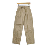 LENO DOUBLE BELTED GURKHA TROUSERS L1902-PT002 ダブルベルト パンツ ベージュ レディース リノ【中古】6-0708G∞