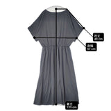 PLAIN PEOPLE ローズペトールスムースジャージードレス 定価42900円 A1551UA309 半袖 ワンピース グレー レディース プレインピープル【中古】6-0608S∞