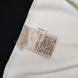 PLAIN PEOPLE 未使用 コットンスムースボトルネックワンピース 定価36300円 ワンピース ブラック ホワイト レディース プレインピープル【中古】6-0708M∞