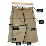 mizuiro-ind コットン ウエストゴム ショートパンツ ハーフパンツ ショーツ ベージュ レディース ミズイロインド【中古】6-0517M∞