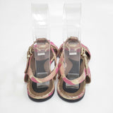 MARNI フラット サイズ37 アンクルベルト サンダル ピンク ゴールド レディース マルニ【中古】6-0413S◎