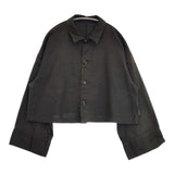 nest Robe/UpcycleLino SHIRT JACKET シャツジャケット 定価23100円 01231-1298 ジャケット ブラック レディース ネストローブ/アップサイクルリノ【中古】6-0708M∞