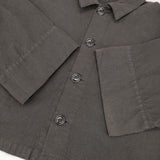nest Robe/UpcycleLino SHIRT JACKET シャツジャケット 定価23100円 01231-1298 ジャケット ブラック レディース ネストローブ/アップサイクルリノ【中古】6-0708M∞
