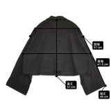 nest Robe/UpcycleLino SHIRT JACKET シャツジャケット 定価23100円 01231-1298 ジャケット ブラック レディース ネストローブ/アップサイクルリノ【中古】6-0708M∞