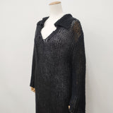 muller of yoshio kubo Mohair linen dress 定価53900円 MLF21804 リネン ワンピース ブラック レディース ミュラーオブ ヨシオクボ【中古】6-0525G◎