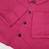 nest Robe/UpcycleLino FRESH STATION SHIRT JACKET シャツジャケット 定価23100円 01231-1298 ジャケット ピンク レディース ネストローブ/アップサイクルリノ【中古】6-0712M∞
