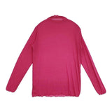 studio clip days フリル SC249209-1 シアーメローネック 長袖Ｔシャツ カットソー ロンＴ ピンク レディース スタディオクリップ【中古】6-0712M∞