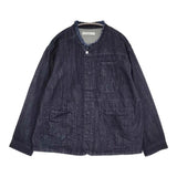 Kelen GABI フリンジデザイン デニムジャケット ノーカラー Gジャン 定価20900円 25SS ネイビー インディゴ レディース ケレン【中古】6-0401M♪