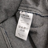 Kelen GABI フリンジデザイン デニムジャケット ノーカラー Gジャン 定価20900円 25SS ネイビー インディゴ レディース ケレン【中古】6-0401M♪