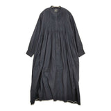 maison de SOIL コットンプレーンミニピンタックドレス 定価39600円 インド製 シャツ ワンピース 25AW ネイビー 濃紺 レディース メゾンドソイル【中古】6-0401M♪