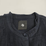 maison de SOIL コットンプレーンミニピンタックドレス 定価39600円 インド製 シャツ ワンピース 25AW ネイビー 濃紺 レディース メゾンドソイル【中古】6-0401M♪
