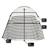Le Minor コットン ボーダー ボートネック フランス製 長袖Ｔシャツ カットソー ロンＴ ホワイト グレー レディース ルミノア【中古】6-0708M∞