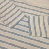 Le Minor コットン ボーダー ボートネック フランス製 長袖Ｔシャツ カットソー ロンＴ ホワイト ブルー レディース ルミノア【中古】6-0708M∞