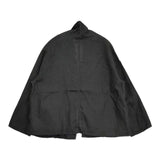 fog linen work ショールカラージャケット リトアニアリネン 羽織り ジャケット ブラック レディース フォグリネンワーク【中古】6-0520M∞