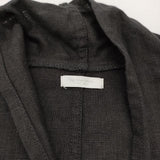 fog linen work ショールカラージャケット リトアニアリネン 羽織り ジャケット ブラック レディース フォグリネンワーク【中古】6-0520M∞