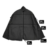 fog linen work ショールカラージャケット リトアニアリネン 羽織り ジャケット ブラック レディース フォグリネンワーク【中古】6-0520M∞