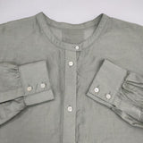 KURASHI&Trips かろやかに春を始めよう ほどよい透け感のシアーシャツ ブラウス シャツ グリーン レディース クラシアンドトリップス/北欧、暮らしの道具店【中古】6-0517M∞