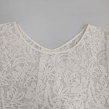 La TOTALITE レース 花柄 22-051-140-8900-2-0 ブラウス シャツ オフホワイト レディース ラトータリテ【中古】6-0608S∞