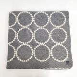 mina perhonen 未使用品 tambourine サイズL 大判 毛布 定価39600円 za7542 ブランケット グレー ホワイト レディース ミナペルホネン【中古】6-0806T◎