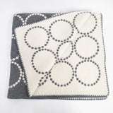 mina perhonen 未使用品 tambourine サイズL 大判 毛布 定価39600円 za7542 ブランケット グレー ホワイト レディース ミナペルホネン【中古】6-0806T◎