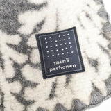 mina perhonen 未使用品 metsa サイズL 大判 毛布 定価39600円 za7546 ブランケット グレー ホワイト レディース ミナペルホネン【中古】6-0806T◎