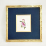 HEREND 花 陶板画 額装 HEREND インテリアその他 ホワイト ピンク レディース ヘレンド【中古】6-0413G◎