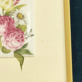 HEREND 花 陶板画 額装 HEREND インテリアその他 ホワイト ピンク レディース ヘレンド【中古】6-0413G◎