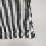 MARGARET HOWELL BOLD STRIPE COTTON SILK SHIRT 578-0152612 半袖シャツ ホワイト グレー レディース マーガレットハウエル【中古】6-0608S∞