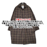 GRANDMA MAMA DAUGHTER SOLOTEX ラウンドカラー ワイド ボア チェック コート ブラウン レディース グランマママドーター【中古】6-0923T∞