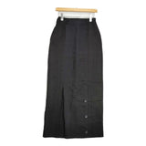 Y's YT-S01-301 リネン 日本製 ロングスカート ブラック レディース ワイズ/Yohji【中古】6-0520M∞