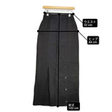 Y's YT-S01-301 リネン 日本製 ロングスカート ブラック レディース ワイズ/Yohji【中古】6-0520M∞
