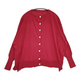veritecoeur 2way カーディガン 羽織り 定価19800円 シルクカシミヤ混 カシミア ST-033 カーディガン レッド レディース ヴェリテクール【中古】6-0712M∞
