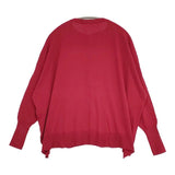 veritecoeur 2way カーディガン 羽織り 定価19800円 シルクカシミヤ混 カシミア ST-033 カーディガン レッド レディース ヴェリテクール【中古】6-0712M∞
