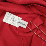 veritecoeur 2way カーディガン 羽織り 定価19800円 シルクカシミヤ混 カシミア ST-033 カーディガン レッド レディース ヴェリテクール【中古】6-0712M∞