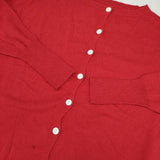 veritecoeur 2way カーディガン 羽織り 定価19800円 シルクカシミヤ混 カシミア ST-033 カーディガン レッド レディース ヴェリテクール【中古】6-0712M∞