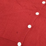 veritecoeur 2way カーディガン 羽織り 定価19800円 シルクカシミヤ混 カシミア ST-033 カーディガン レッド レディース ヴェリテクール【中古】6-0712M∞