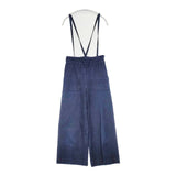 Bilitis dix-sept ans バックウエストゴム仕様 デニムサスペンダーワイドパンツ 定価34560円 2912-365B パンツ ブルー レディース ビリティス ディ セッタン【中古】6-0719G∞