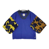 SOU・SOU 伊勢木綿 怒涛 どとう 半袖 こそでふうび わらべぎ Lサイズ キッズ 半袖Ｔシャツ カットソー ブルー レディース ソウソウ【中古】6-0718S∞