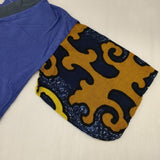 SOU・SOU 伊勢木綿 怒涛 どとう 半袖 こそでふうび わらべぎ Lサイズ キッズ 半袖Ｔシャツ カットソー ブルー レディース ソウソウ【中古】6-0718S∞