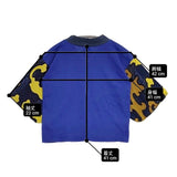 SOU・SOU 伊勢木綿 怒涛 どとう 半袖 こそでふうび わらべぎ Lサイズ キッズ 半袖Ｔシャツ カットソー ブルー レディース ソウソウ【中古】6-0718S∞