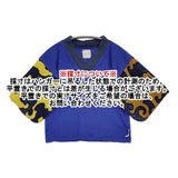 SOU・SOU 伊勢木綿 怒涛 どとう 半袖 こそでふうび わらべぎ Lサイズ キッズ 半袖Ｔシャツ カットソー ブルー レディース ソウソウ【中古】6-0718S∞